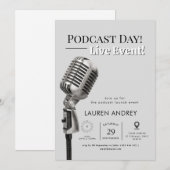 Podcast Launch Event Invitation Einladung (Vorne/Hinten)