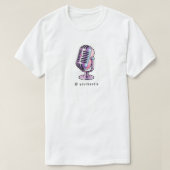 Podcast Mic + Ihr Name für Social Media T-Shirt (Design vorne)