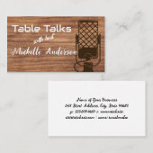 Podcast | Mikrofon | Holz Visitenkarte (Vorne/Hinten)