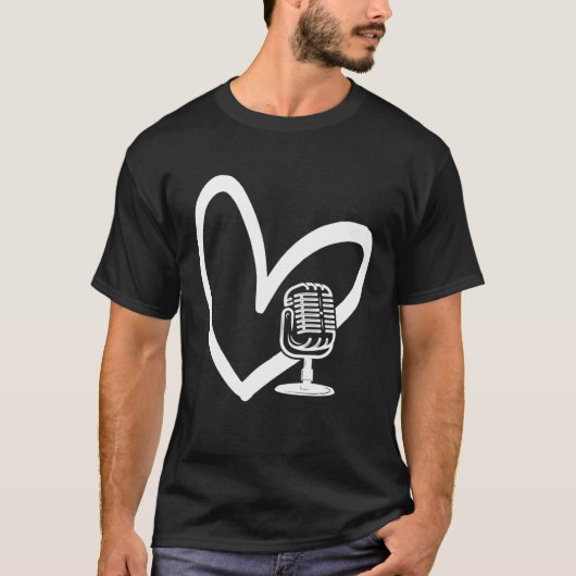 Podcast Podcaster Podcasting Interview Stream Disc T-Shirt (Vorderseite)