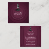 Podcast Producer/Vocal Coach/Voice-Schauspieler Quadratische Visitenkarte (Vorne/Hinten)