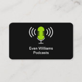 Podcast Theme Media Business Card Visitenkarte (Vorderseite)