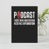 Podcast wer Podcaster versteht Einladung (Stehend Vorderseite)