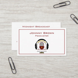 Podcaster DJ Disc Jockey Visitenkarte