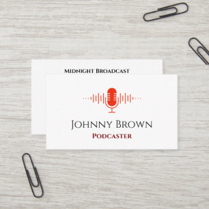 Podcaster DJ Disc Jockey Visitenkarte