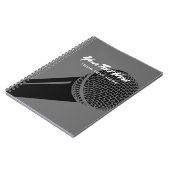 Podcaster Notizbuch mit Mikrofon Logo Design Notizblock (Linke Seite)