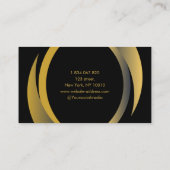 Podcaster, Podcast Black & Gold Visitenkarte (Rückseite)
