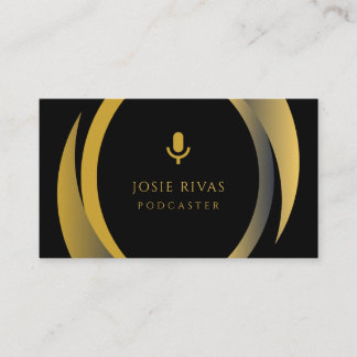 Podcaster, Podcast Black & Gold Visitenkarte