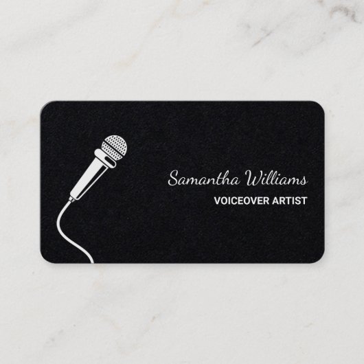 Podcaster Voiceover Artist Premium Visitenkarte (Vorderseite)