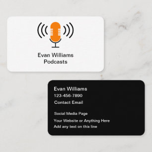 Podcasting Beruflicher Medical Mogul Business Card Visitenkarte