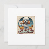 Poddle liebt Canasta-Spiel Einladung (Rückseite)