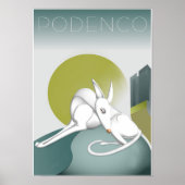 Podenco Dog Art Deco Design Poster (Vorne)