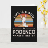 Podenco Dog Geschenk Idee Karte (Gelbe Blume)