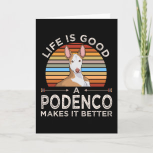 Podenco Dog Geschenk Idee Karte