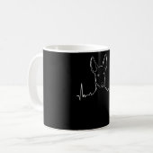 Podenco Dog Heartbeat Kaffeetasse (Vorderseite Links)