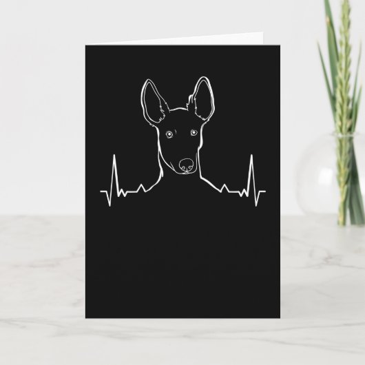Podenco Dog Heartbeat Karte (Vorderseite)