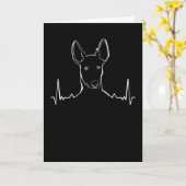 Podenco Dog Heartbeat Karte (Gelbe Blume)