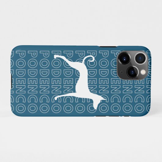 Podenco Dog Silhouette iPhone Hülle (Rückseite (Horizontal))