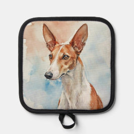 Podenco-Ibiza-Acrylfoto-Kachel Topflappen
