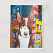 Podenco in der Stadtmalerei von Alfred Fox Postkarte (Vorderseite)