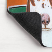 Podenco in Town Gemälde von Alfred Fox Mousepad (Ecke)
