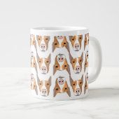 Podenco Pattern Jumbo Tasse (Vorderseite Rechts)