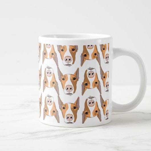 Podenco Pattern Jumbo Tasse (Rechts)