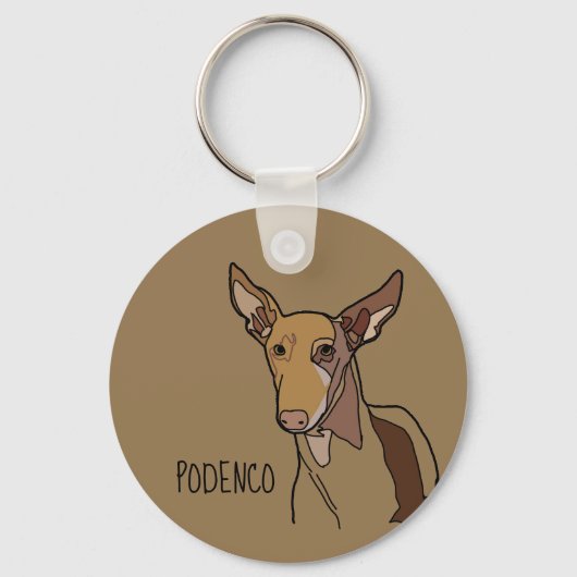 Podenco Schlüsselanhänger (Vorderseite)