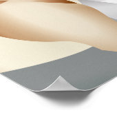 Podenco und Galgo Vintag Art Déco Stil Poster (Ecke)