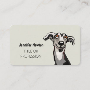 Podenco und Galgo zeichnend Schwarzweiß und Grau Visitenkarte