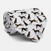 Podenco und Galgo zeichnete schwarz-weiß Krawatte (Gerollt)