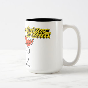 Podge - Kaffee #1 - stiller Schrei Zweifarbige Tasse