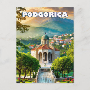 Podgorica, mitten auf dem brennenden Balkan Postkarte