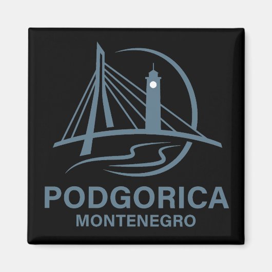 Podgorica Montenegro Europa Magnet (Vorne)