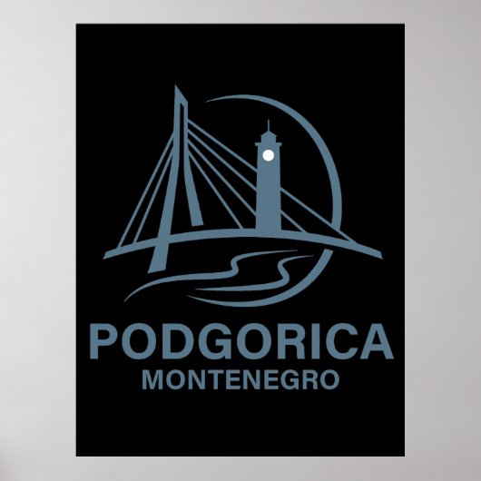 Podgorica Montenegro Europa Poster (Vorne)