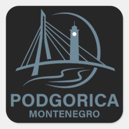 Podgorica Montenegro Europe Quadratischer Aufkleber