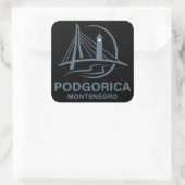 Podgorica Montenegro Europe Quadratischer Aufkleber (Tasche)