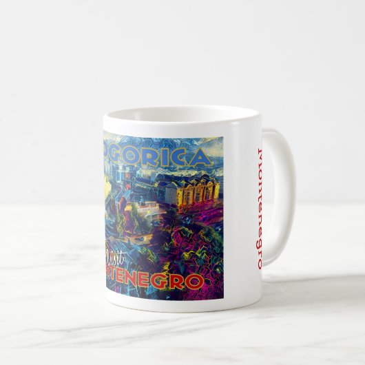 Podgorica, Montenegro Kaffeetasse (VorderseiteRechts)