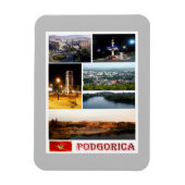 Podgorica - Montenegro - Mosaik - Magnet (Vertikal)
