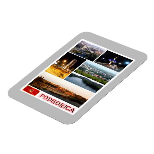 Podgorica - Montenegro - Mosaik - Magnet (Linke Seite)