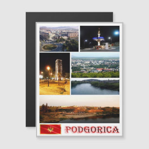 Podgorica - Montenegro - Mosaik - Magnetkarte