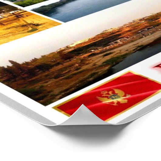 Podgorica - Montenegro - Mosaik - Poster (Ecke)