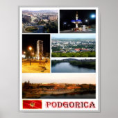 Podgorica - Montenegro - Mosaik - Poster (Vorne)