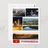 Podgorica - Montenegro - Mosaik - Postkarte (Vorne/Hinten)
