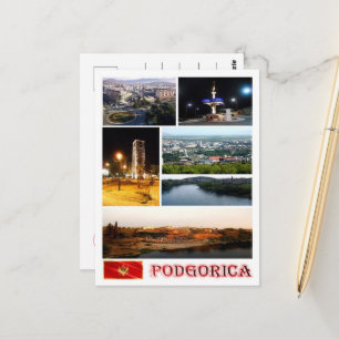 Podgorica - Montenegro - Mosaik - Postkarte