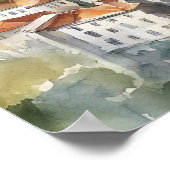 Podgorica Montenegro Panorama-Aussicht Poster (Ecke)