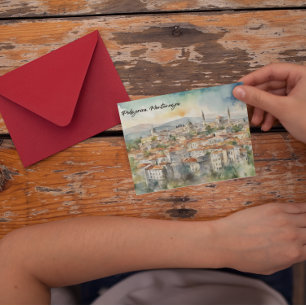 Podgorica Montenegro Panorama-Aussicht Postkarte