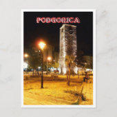 Podgorica - Montenegro - The Clock Tower at Night Postkarte (Vorderseite)