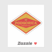 Podgorica Montenegro Vintag Aufkleber (Blatt)