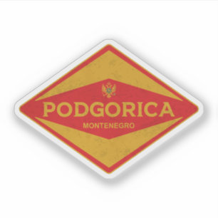 Podgorica Montenegro Vintag Aufkleber